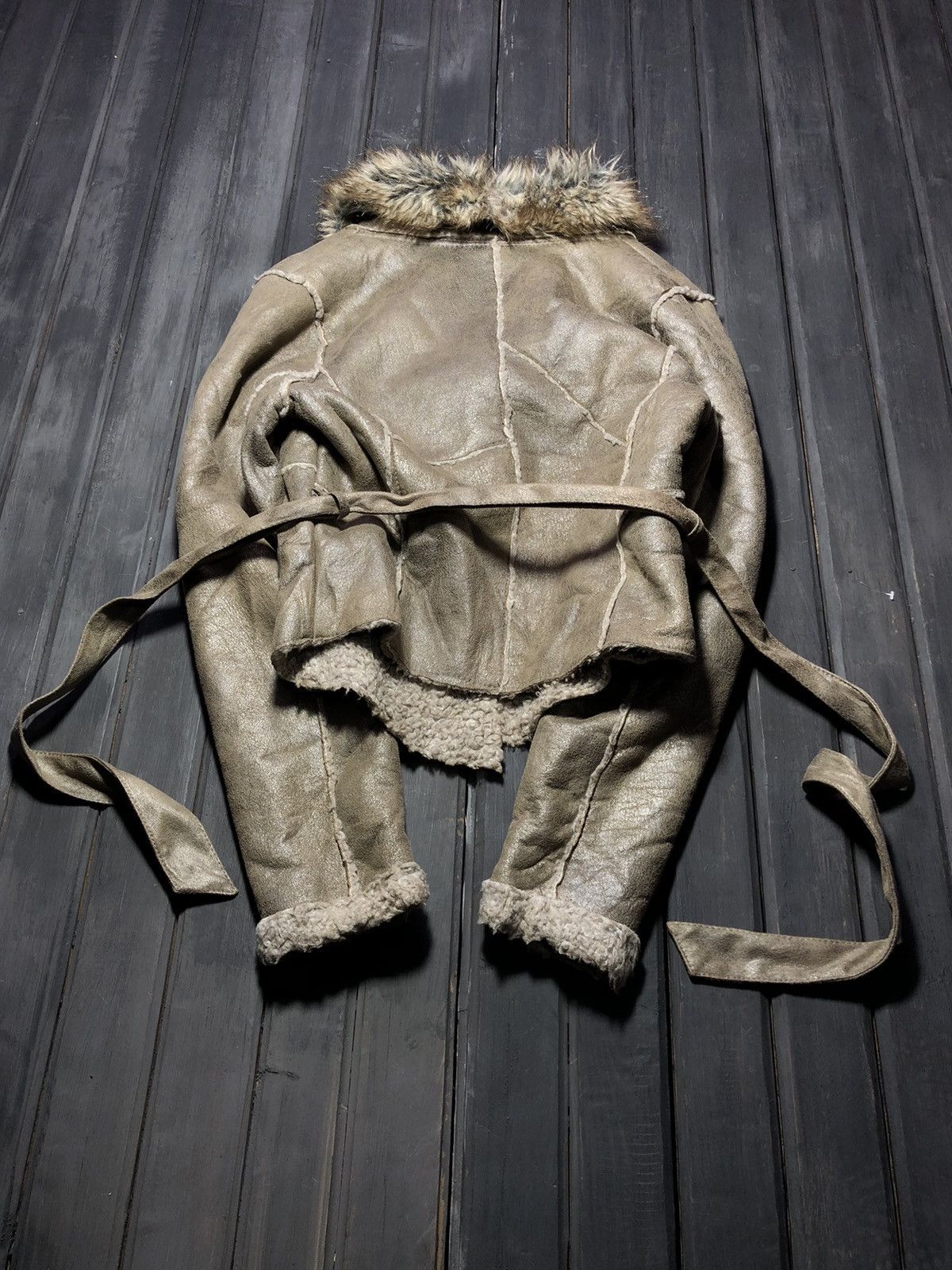 Japanese Brand VTG Avant Garde If Six Was Nine Style Fur Leather Jacket Size M / US 6-8 / IT 42-44 - 5 Thumbnail