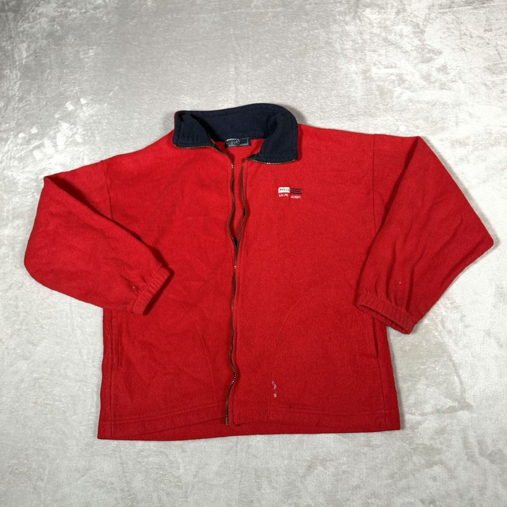 Polo Ralph Lauren VINTAGE Polo Ralph Lauren Jacket Men S Red Full Zip Fleece Bomber Outdoors Size US S / EU 44-46 / 1 - 2 Thumbnail