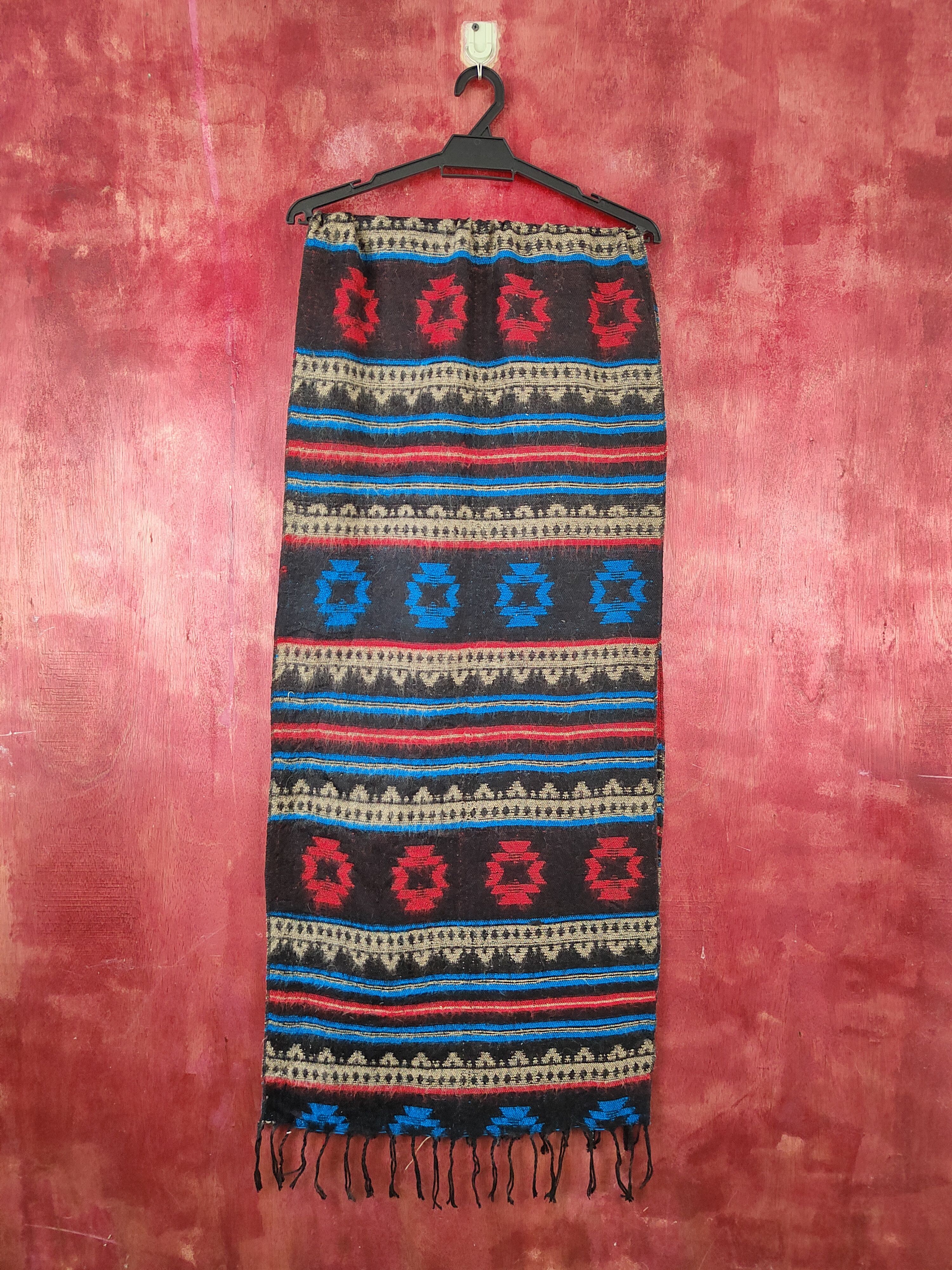 image of Lowrys Farm Navajo Art Muffler Scarves S2114 in Black Red, Women's