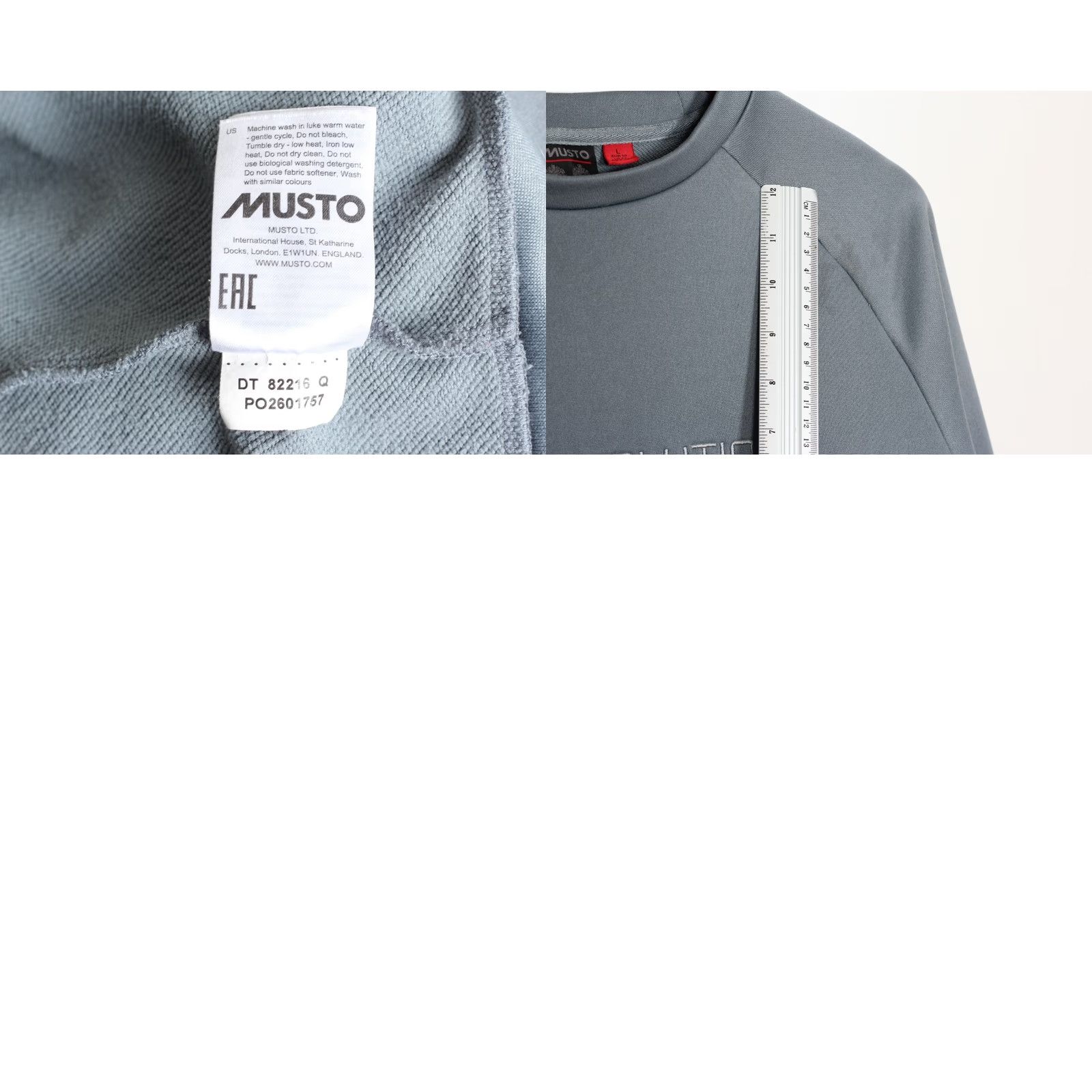 Musto MUSTO EVOLUTION 11th Hour Racing Crew Pullover Sweatshirt Men L Grey / 52 / 52 Size US L / EU 52-54 / 3 - 8 Thumbnail