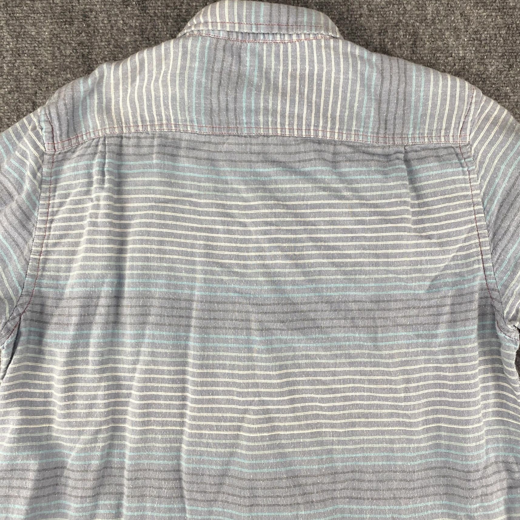 Carbon2Cobalt VINTAGE carbon2cobalt Shirt Mens Large Blue Striped Cotton Long Sleeve Button Up Size US L / EU 52-54 / 3 - 5 Thumbnail