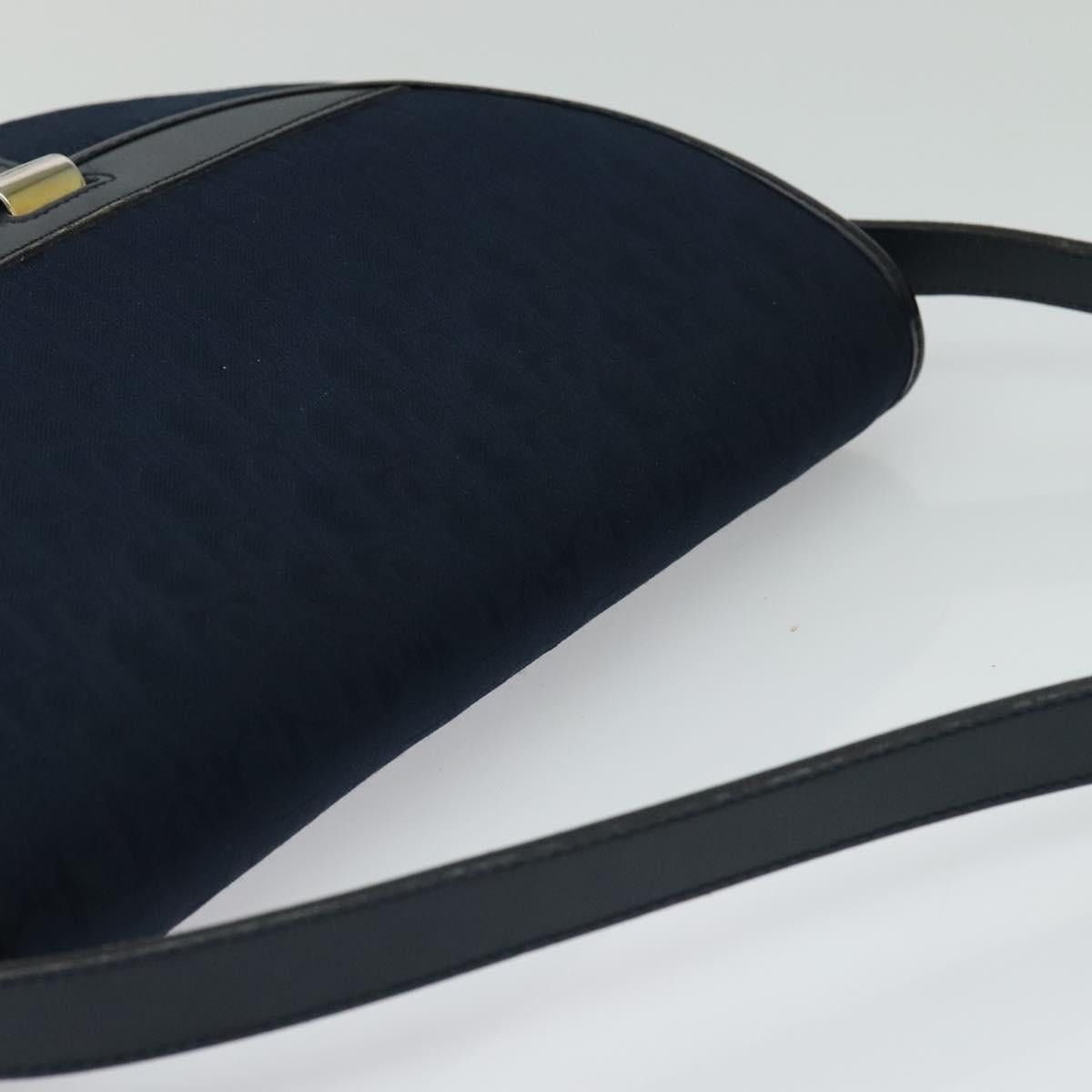 Dior DIOR Trotter Canvas Shoulder Bag Navy Gold Size ONE SIZE - 6 Thumbnail