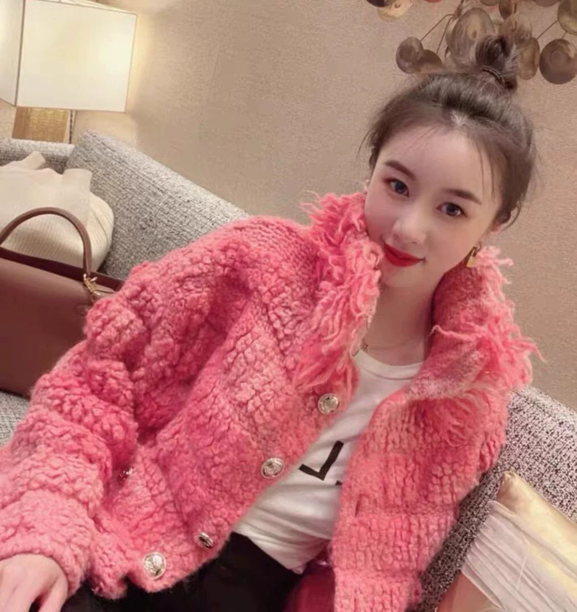 Chanel Chanel 20K Flamingo Pink Oversized Coat Size XXS / US 00 / IT 34 - 1 Thumbnail