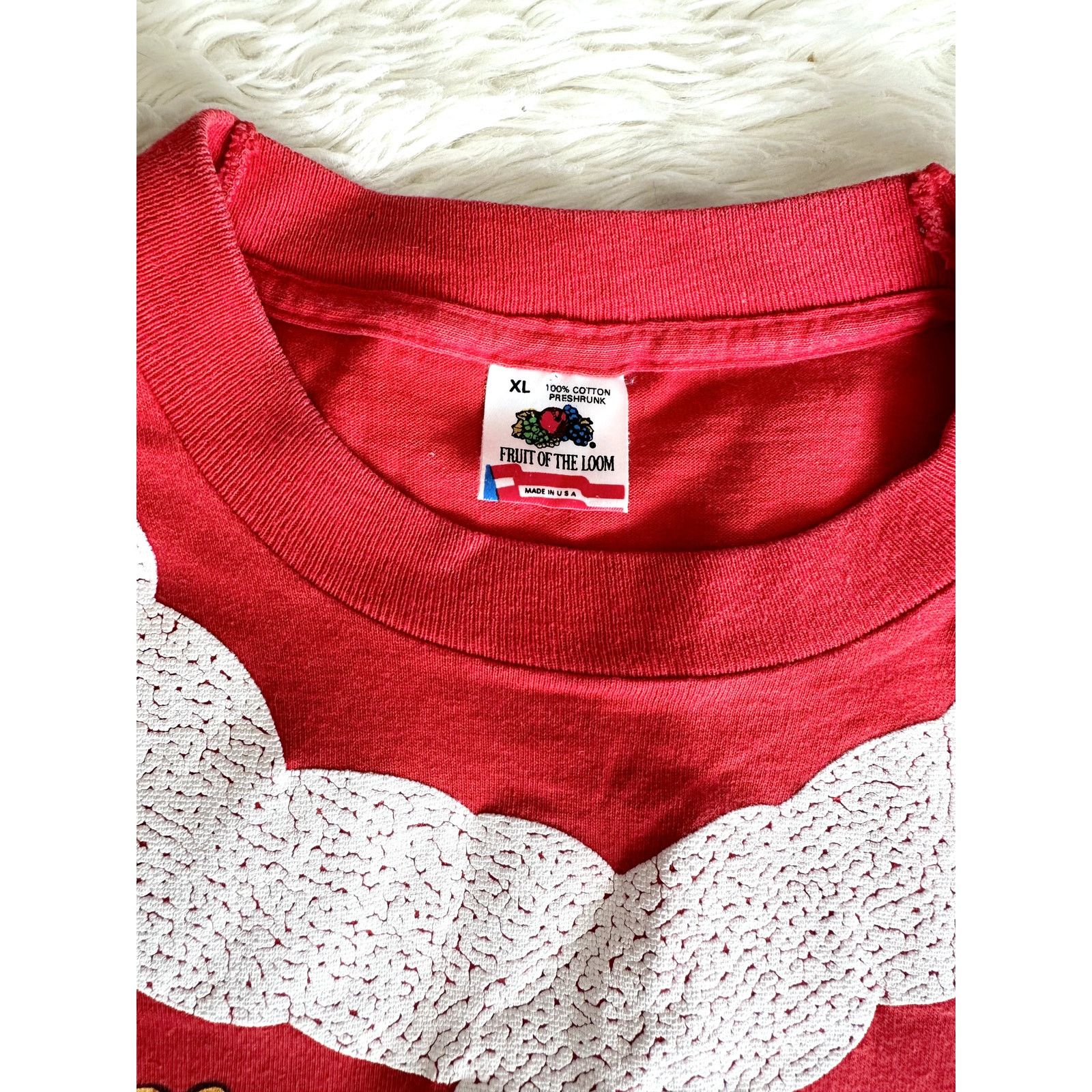 Fruit Of The Loom Vintage 1980 Single Stitch Santa Tee Shirt Men's XL Size US XL / EU 56 / 4 - 6 Thumbnail
