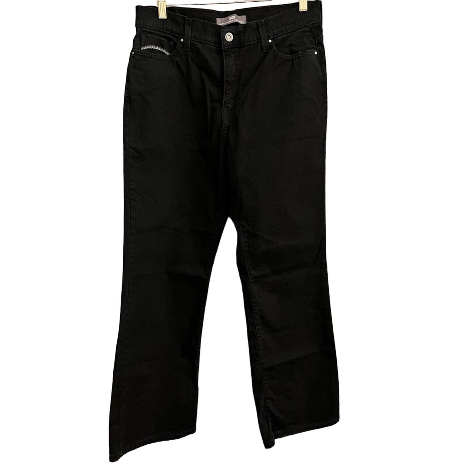 Levi's Levi's 512 Perfectly Skinny Boot Cut Denim Black Jeans 12 Size 34" / US 12 / IT 48 - 1 Thumbnail
