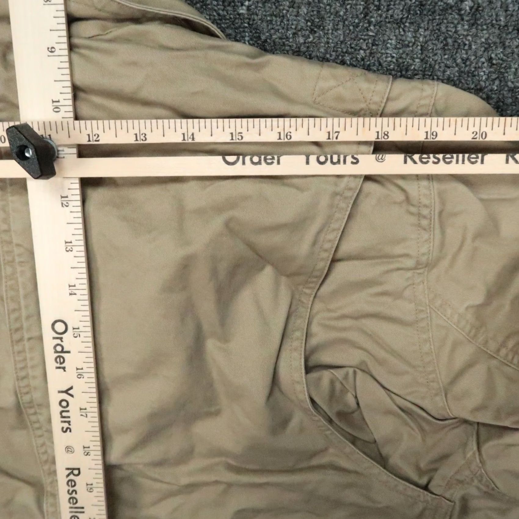 CO Duluth Blazer Mens L Beige Cotton Lined Mid-Length Button Pocketed Casual Workwear 90s Style Mens Size 42R - 6 Thumbnail