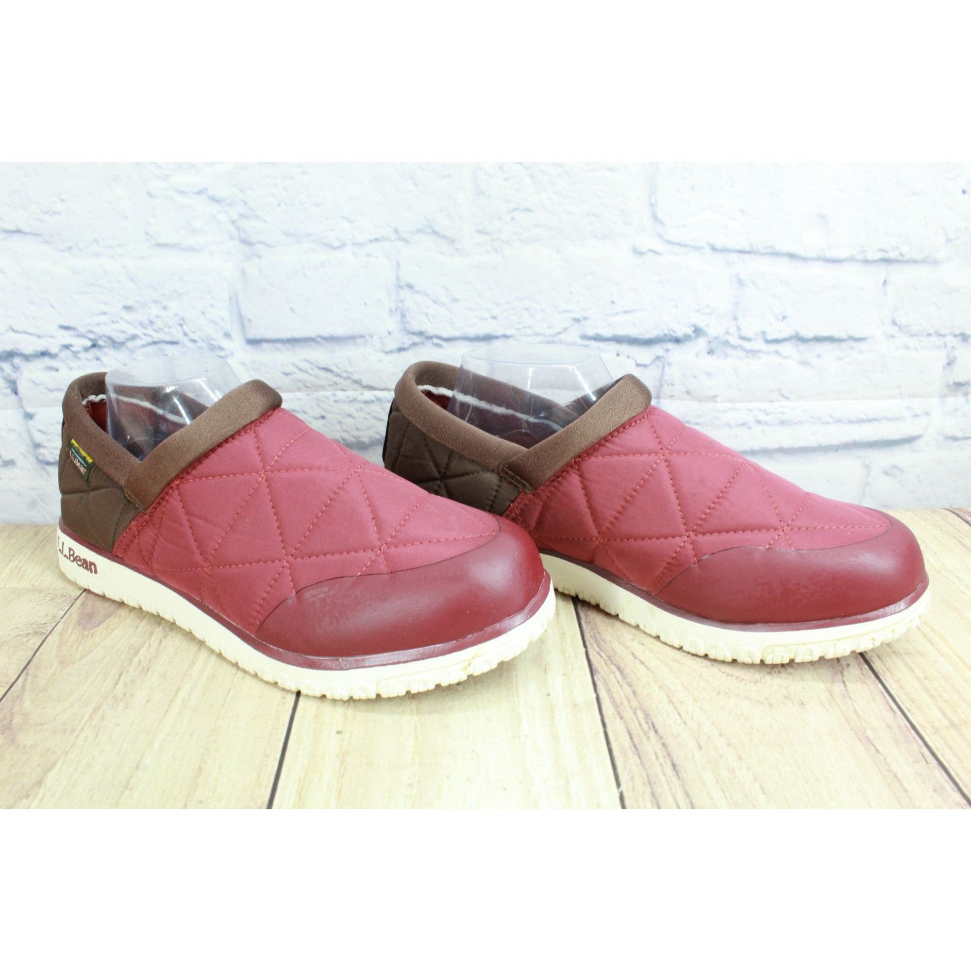 L.L. Bean LL Bean Burgundy Brown Quilted Ultralight PrimaLoft Slip-Ons Size US 9 / EU 42 - 3 Thumbnail