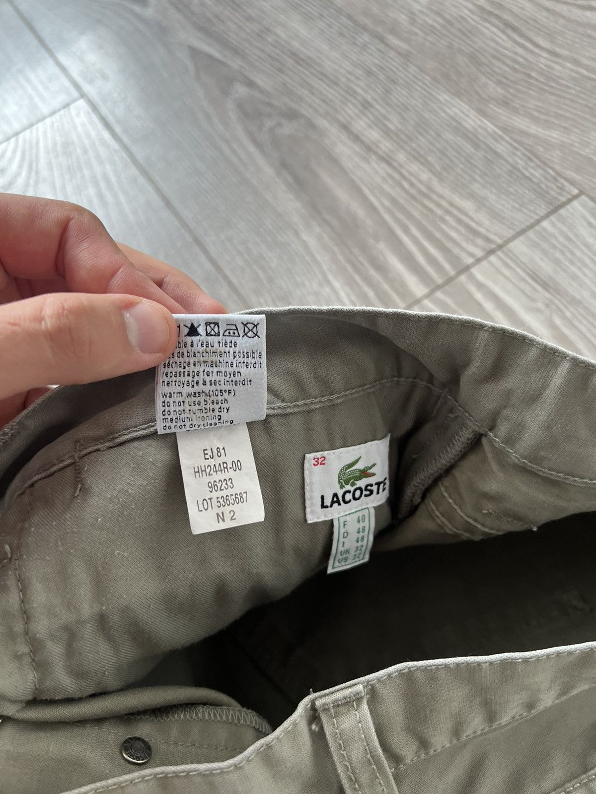 Lacoste Vintage Y2k Casual Lacoste Cotton Chinos Pants Size US 32 / EU 48 - 15 Thumbnail