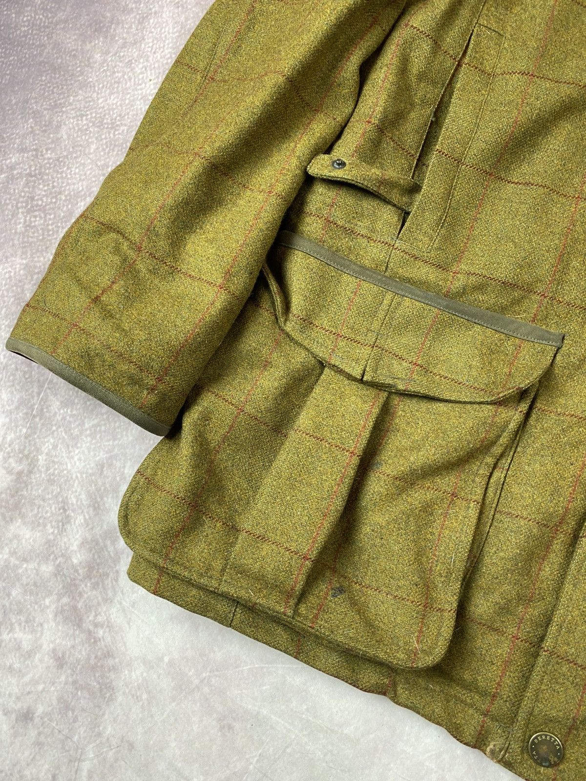 Beretta Beretta Wool Lanificio di Pray Tweed Hunting Jacket Size: 54 Size US L / EU 52-54 / 3 - 3 Thumbnail