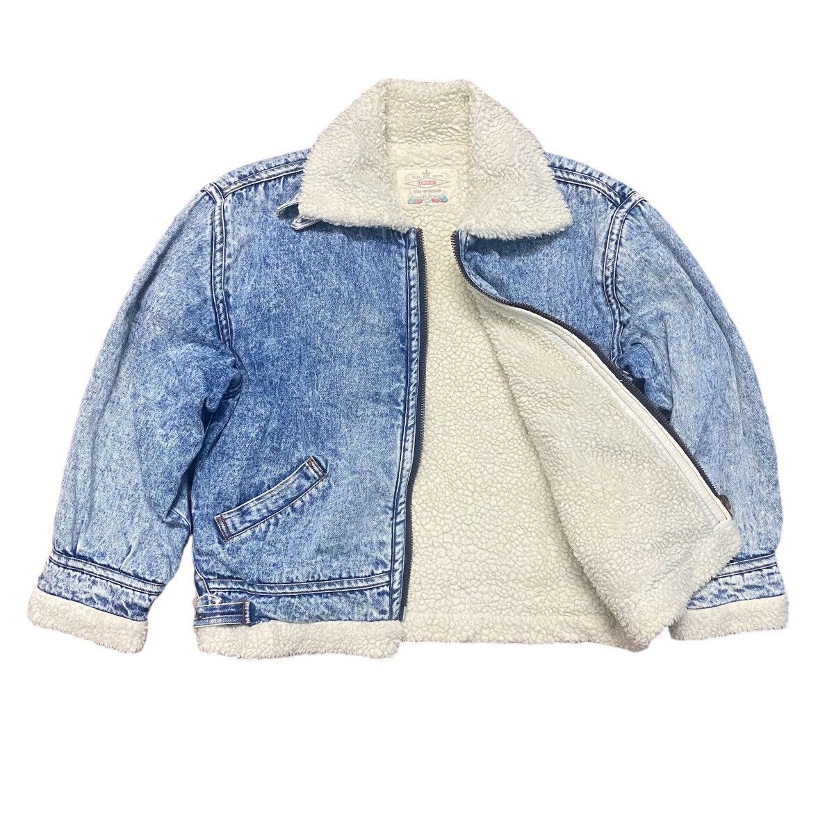 Japanese Brand Sherpa Denim Jacket Acid Wash Vintage Hacienda Winter Size US L / EU 52-54 / 3 - 1 Thumbnail