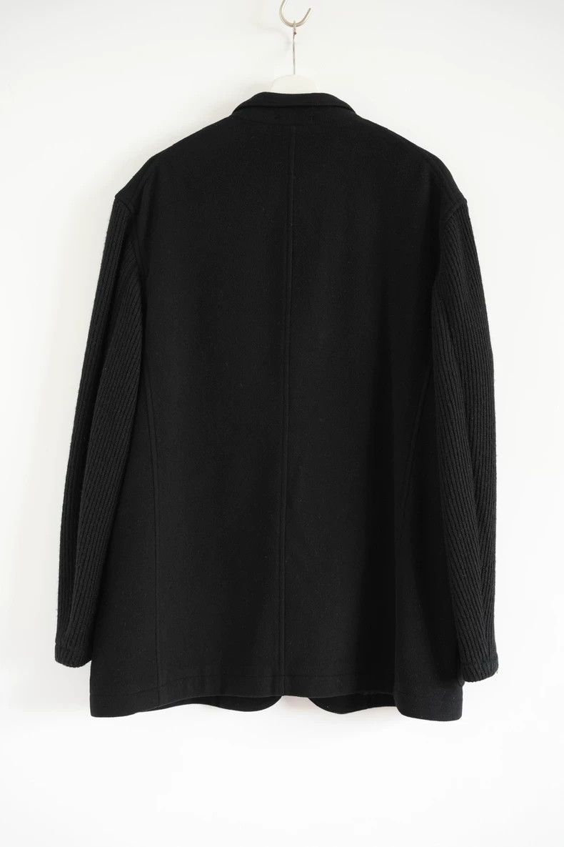 Yohji Yamamoto Yohji Yamamoto size 3 90s knitted sleeve cashmere blazer Size 36R - 2 Thumbnail