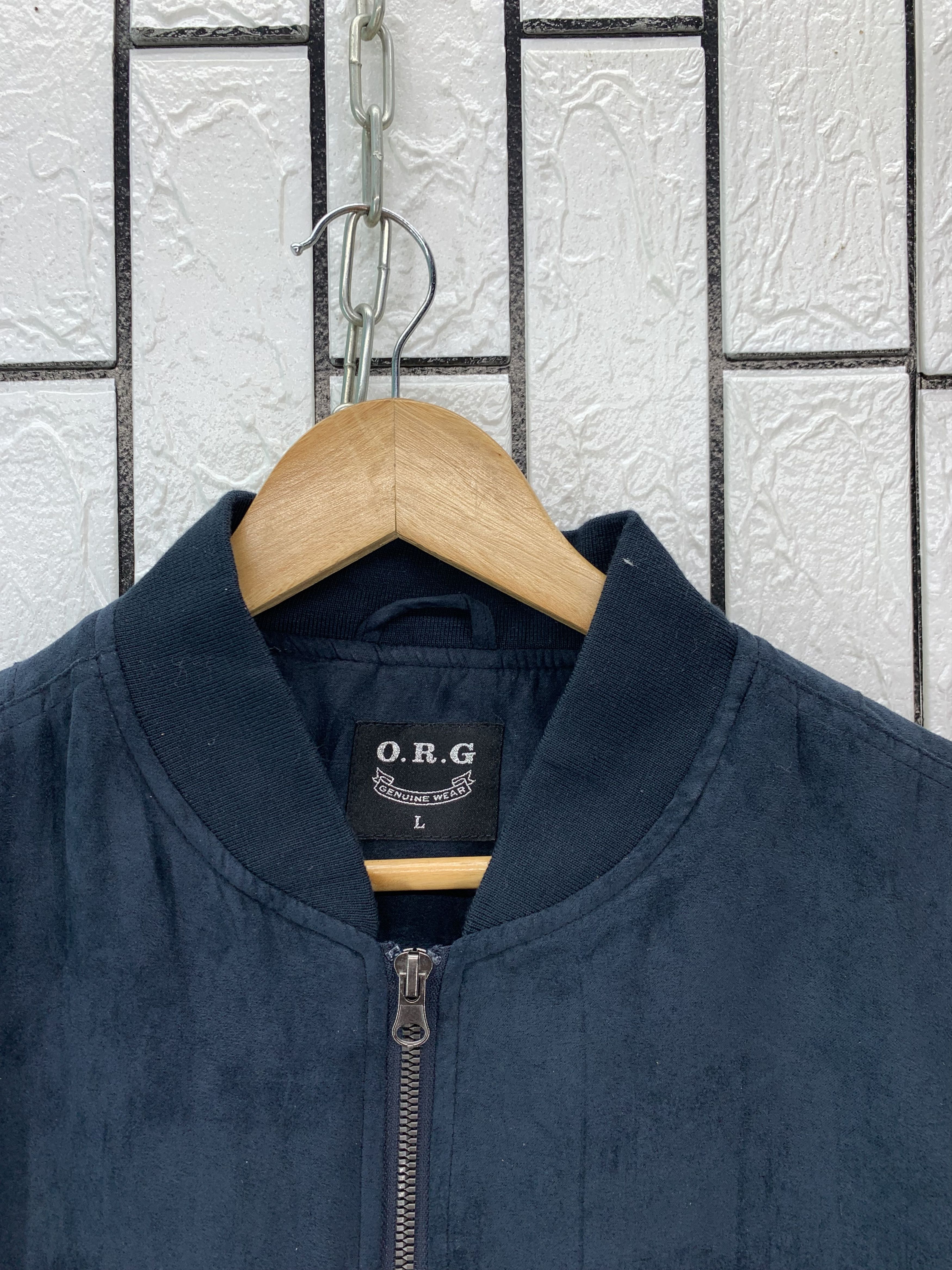 Japanese Brand Vintage O.R.G Genuine Wear Bomber Jacket Size US M / EU 48-50 / 2 - 4 Thumbnail