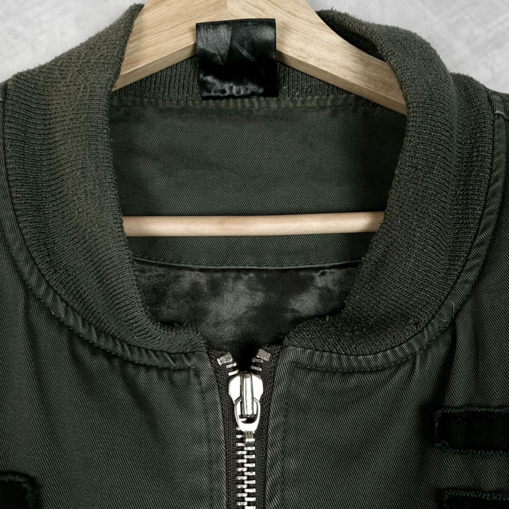 Affliction Blac Label Bomber Jacket Mens 3XL Green Gothic Skull Biker Studded Affliction Size US XXL / EU 58 / 5 - 4 Thumbnail