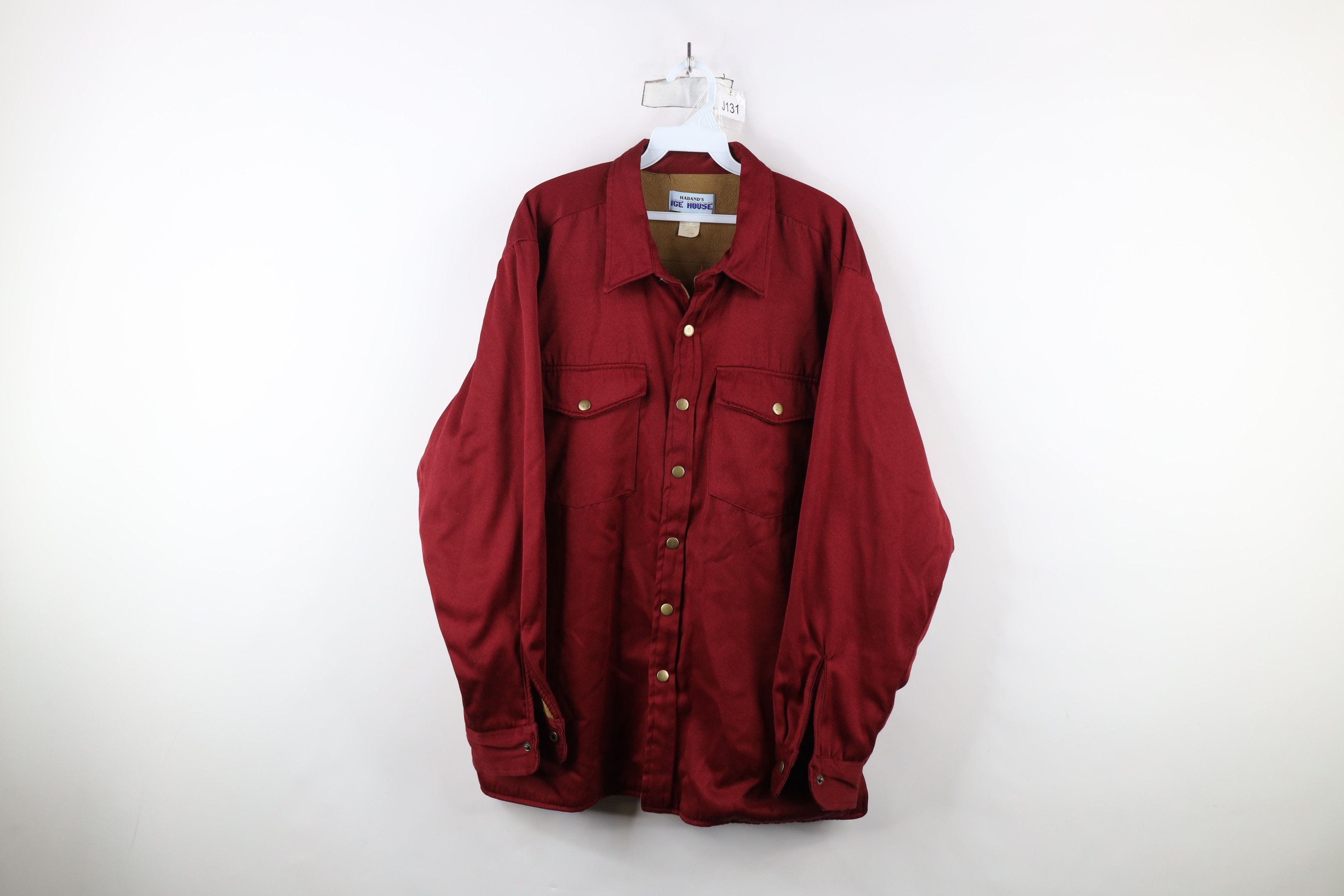 Vintage Vintage 90s Streetwear Lined Button Shirt Jacket Jac Shirt Size US L / EU 52-54 / 3 - 1 Thumbnail
