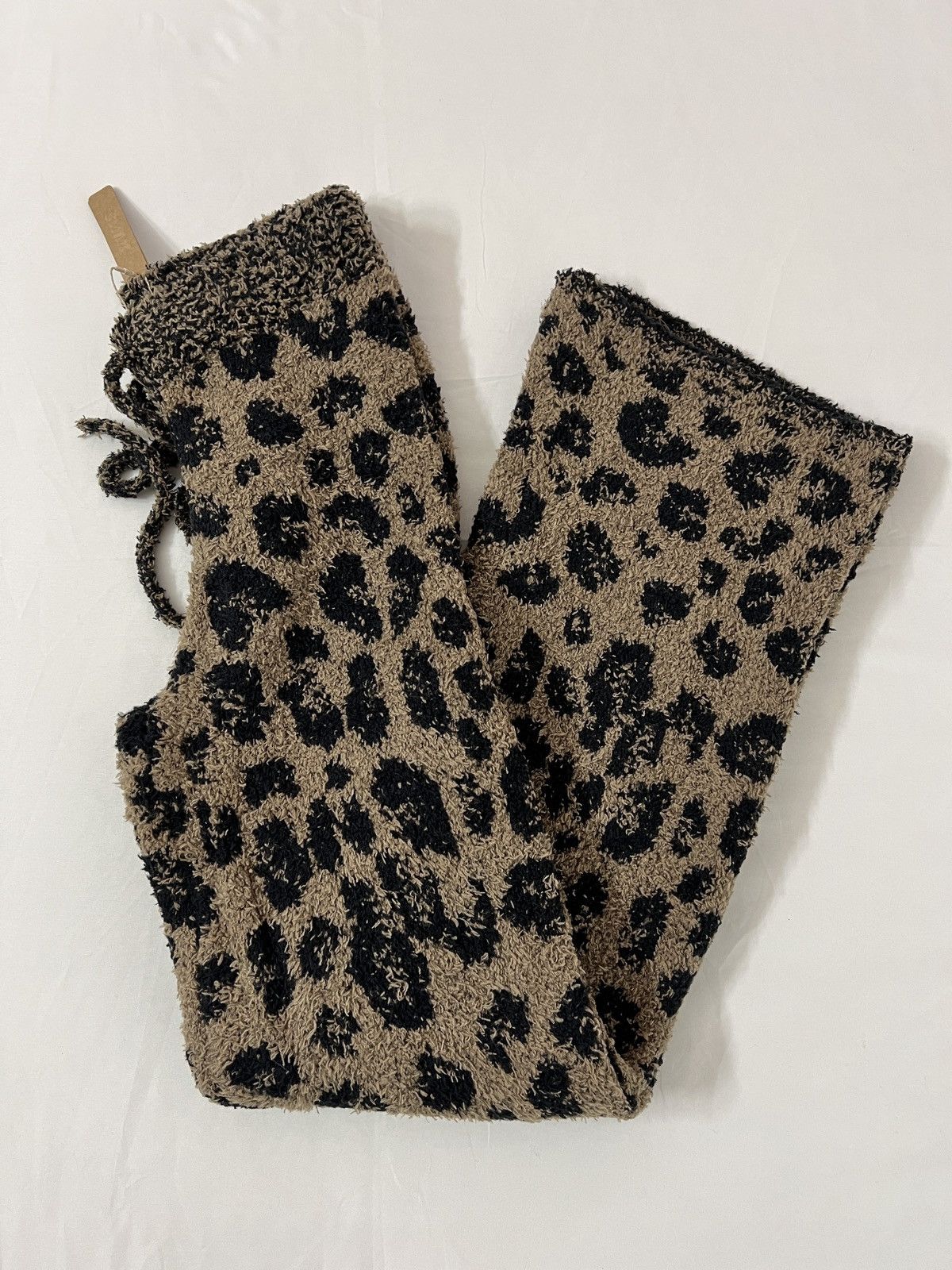 SKIMS SKIMS Cozy Knit Leopard Pants Pant Flare Wide Leg Straight Size 27" / US 4 / IT 40 - 2 Thumbnail