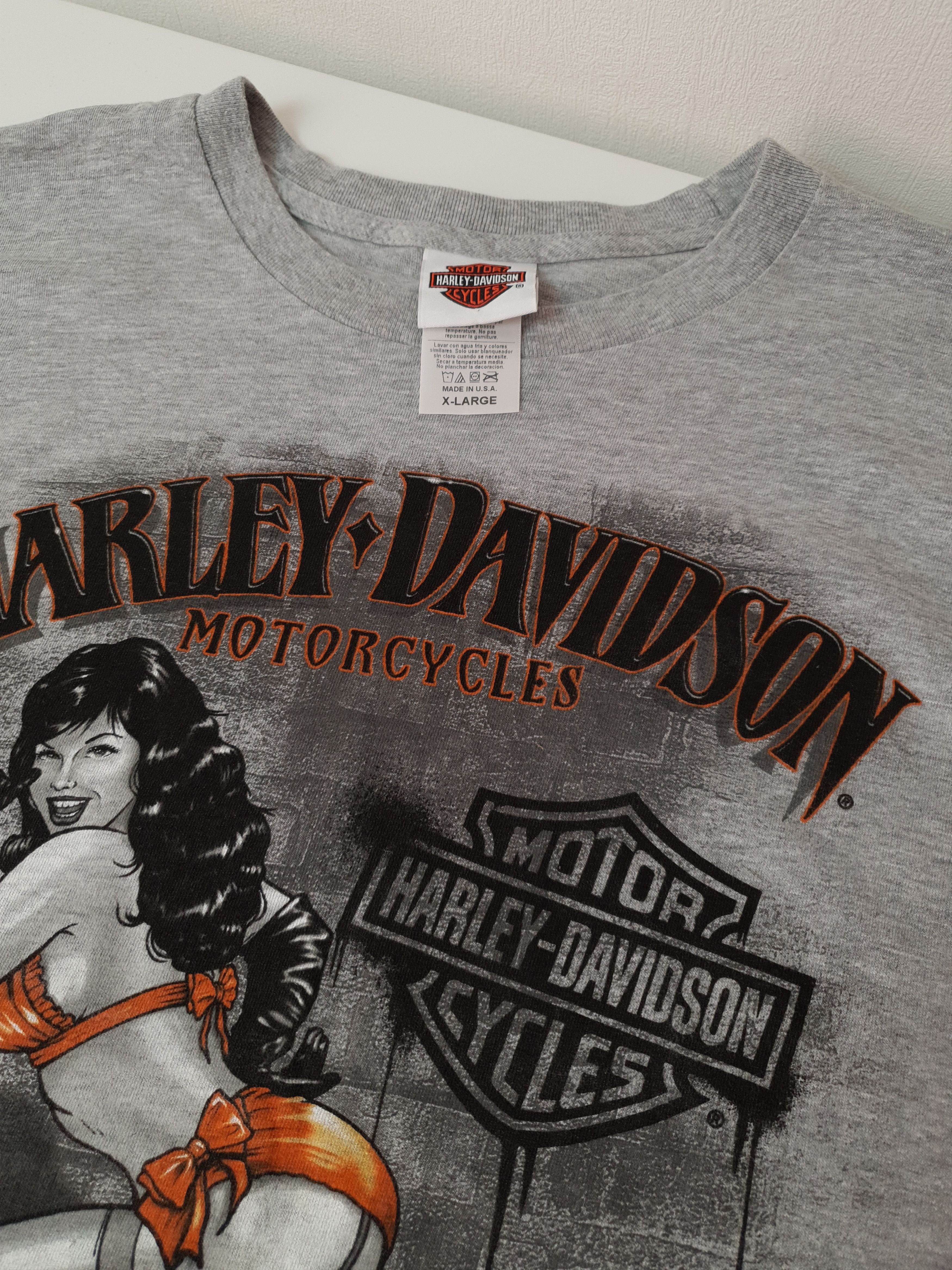 Harley Davidson Harley Davidson RK Stratman Inc T Shirt Gray Big Logo Size US XL / EU 56 / 4 - 14 Thumbnail
