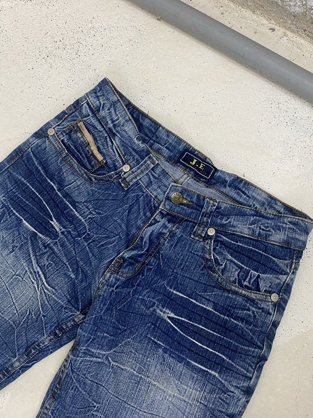 If Six Was Nine × Japanese Brand Flare Je Classic Jean Sw.d 07 Blue Way Whisker Honeycomb Sty Size US 29 - 7 Thumbnail