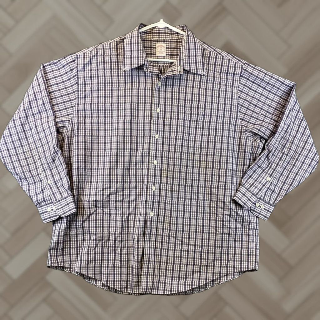 Brooks Brothers Brooks Brothers Shirt Mens 2XL Multicolor Plaid Cotton Long Sleeve Button-Down Size US XXL / EU 58 / 5 - 1 Thumbnail