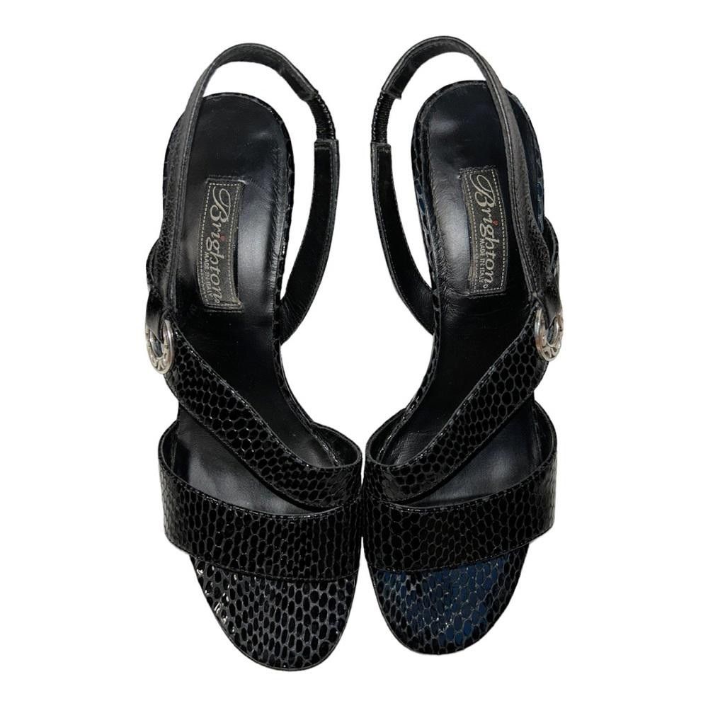 Brighton Brighton l Rivoli Patent Snakeskin Leather Heels Size 9 Size US 9 / IT 39 - 3 Thumbnail