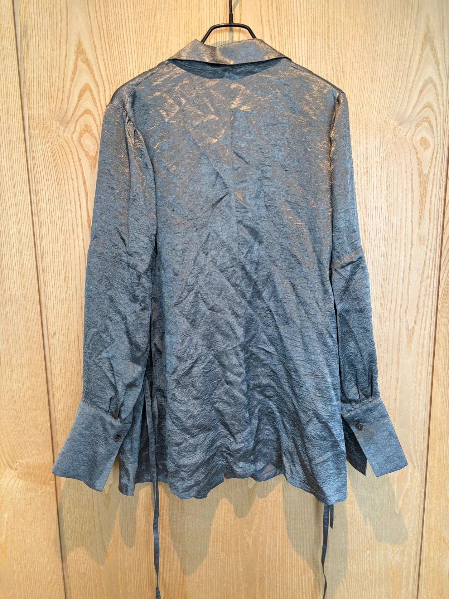 Ann Demeulemeester ANN DEMEULEMEESTER Gray Silk Long Sleeve Shirt 38 Size XS / US 0-2 / IT 36-38 - 7 Thumbnail