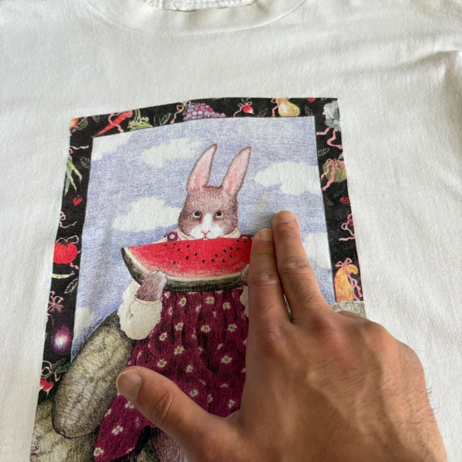 Vintage Vintage Paris Bottman Art T-Shirt Men's Size L White Rabbit Size US L / EU 52-54 / 3 - 8 Thumbnail