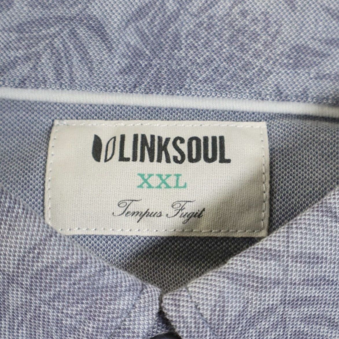 Vintage Linksoul Pineapple Pique Cotton Blend All Over Print Polo Shirt Gray Men's 2XL Size US XXL / EU 58 / 5 - 5 Thumbnail