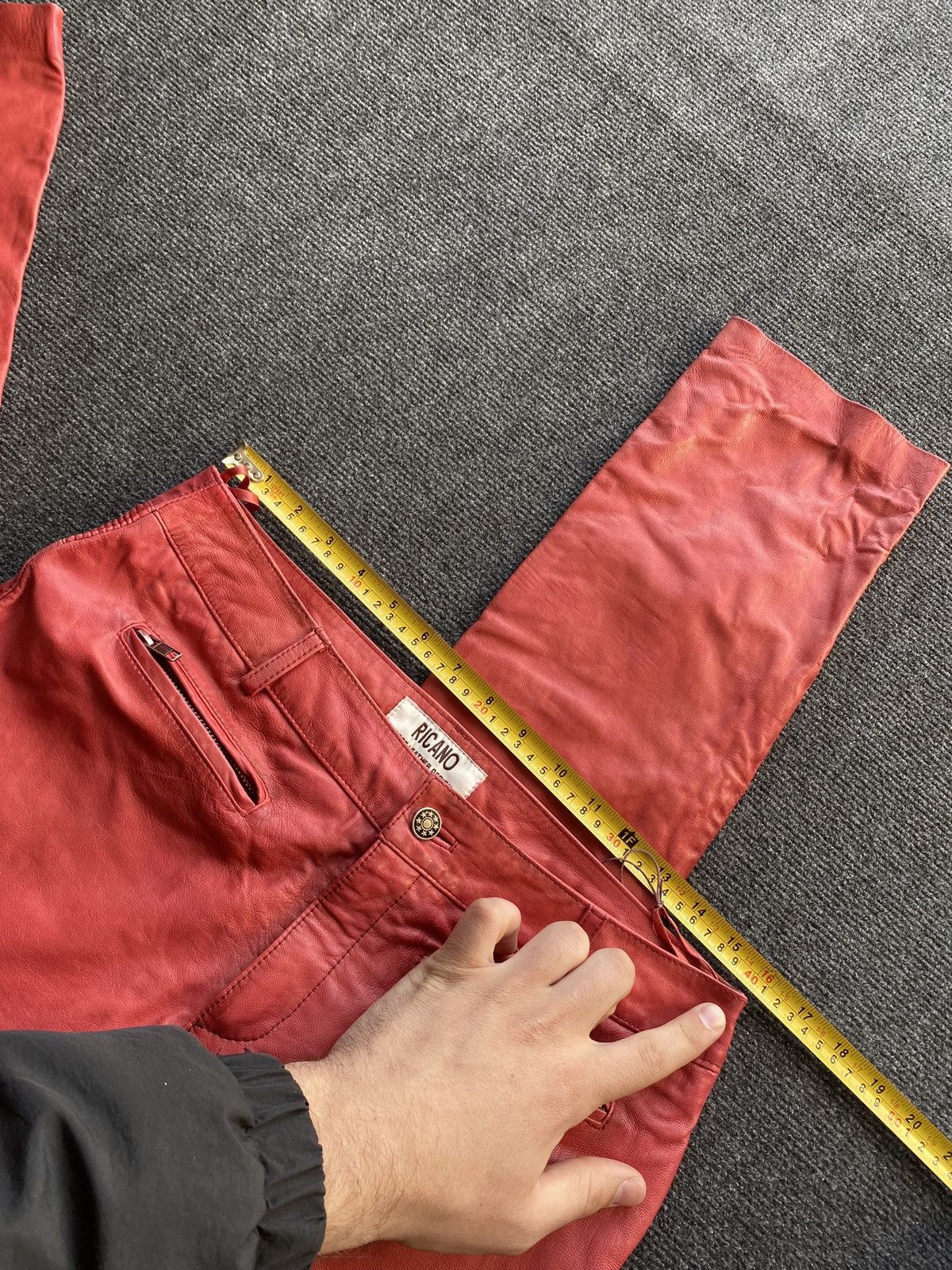 Japanese Brand 🔥Ricano Opium Punk Moto Racing Leather Pants 32 Goth emo Size 32" / US 10 / IT 46 - 6 Thumbnail