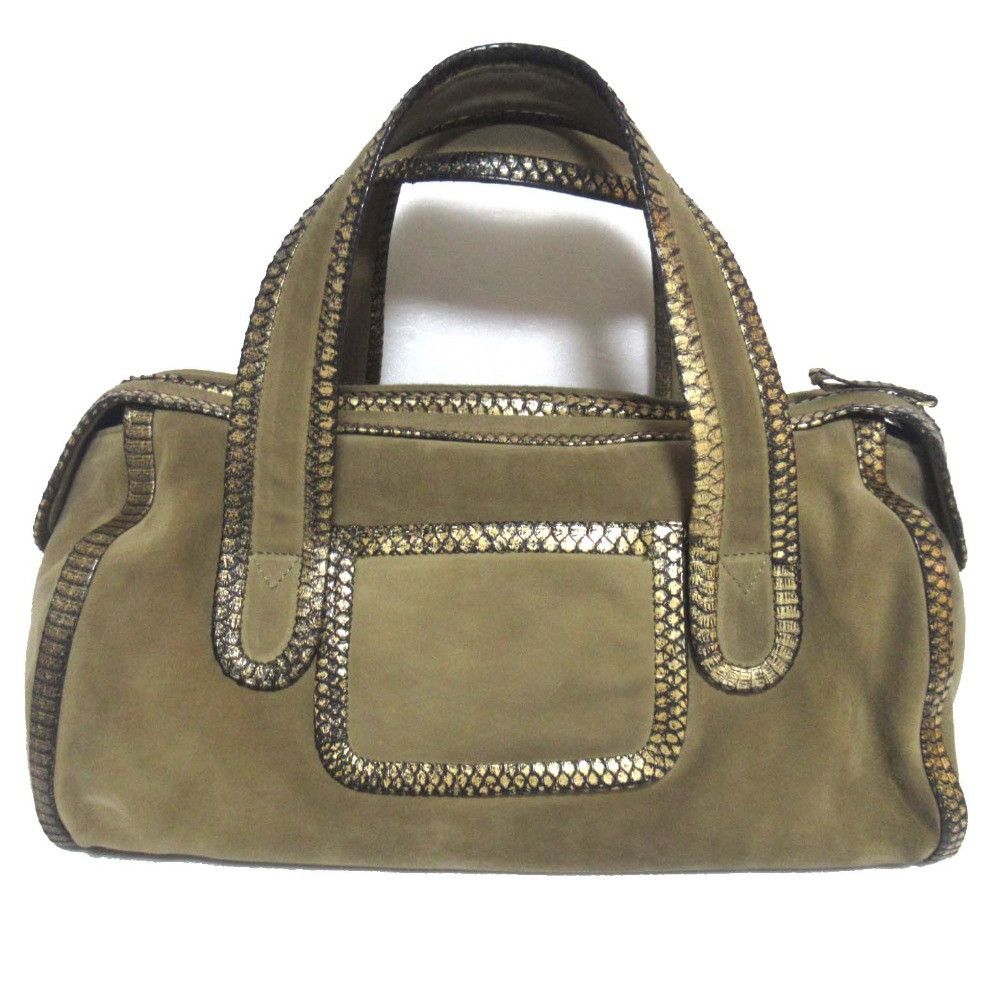 Other Other Pierre Hardy Suede Python Boston Bag Suede Handbag DUTY FREE for USA Size ONE SIZE - 1 Thumbnail