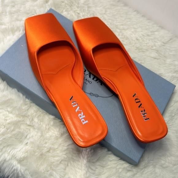 Prada New Authentic Prada Women's Satin Square-Toe Ballerina Mul Size US 9 / IT 39 - 3 Thumbnail