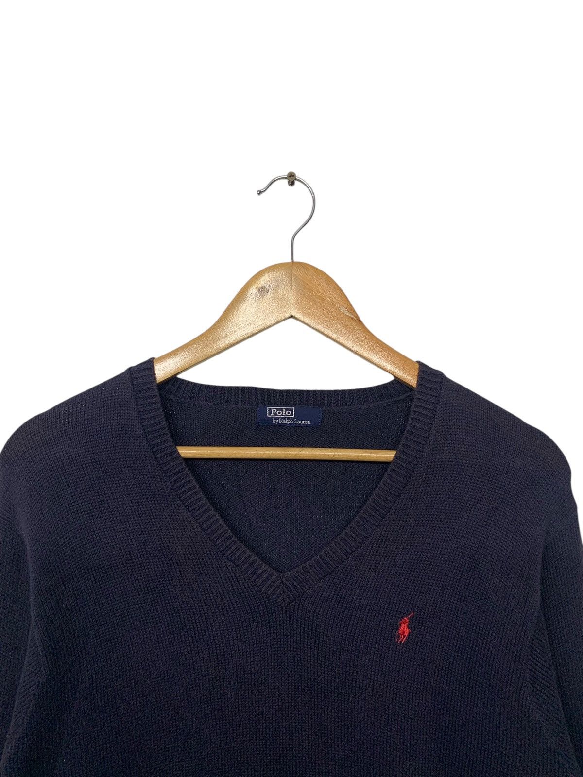 Polo Ralph Lauren Vintage 90's Polo Ralph Lauren V-Neck Small logo Knitwear Size M / US 6-8 / IT 42-44 - 5 Thumbnail