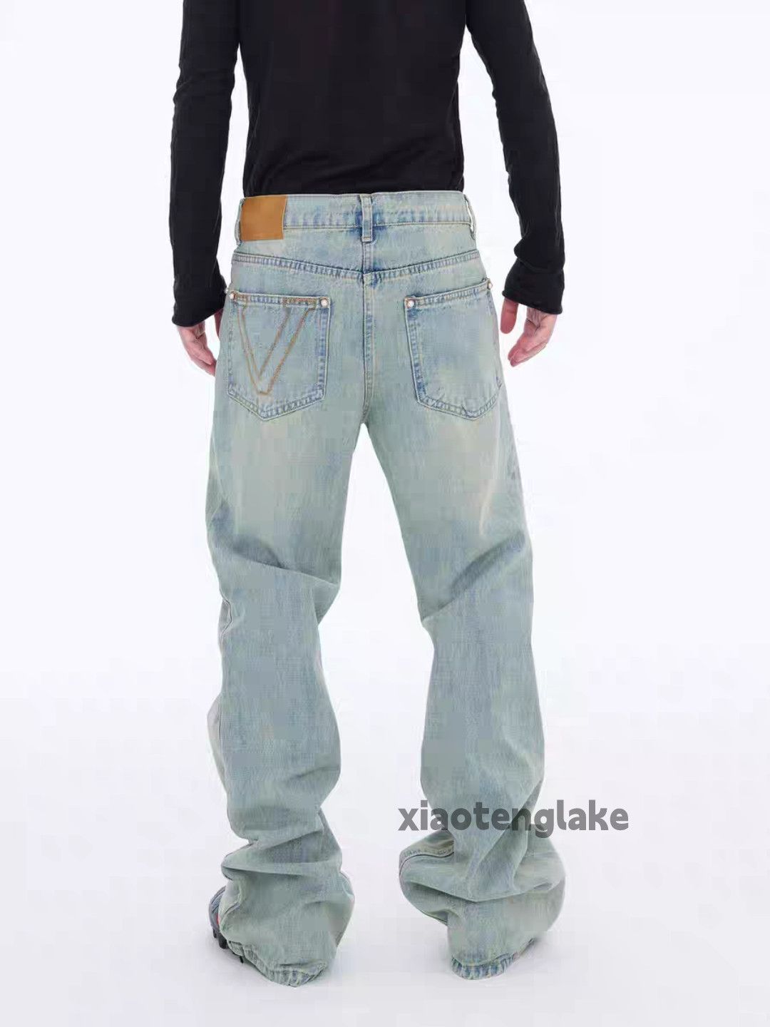 Jean ltx vintage washed faded punk grunge hiphop bootcut jeans Size US 30 / EU 46 - 6 Thumbnail