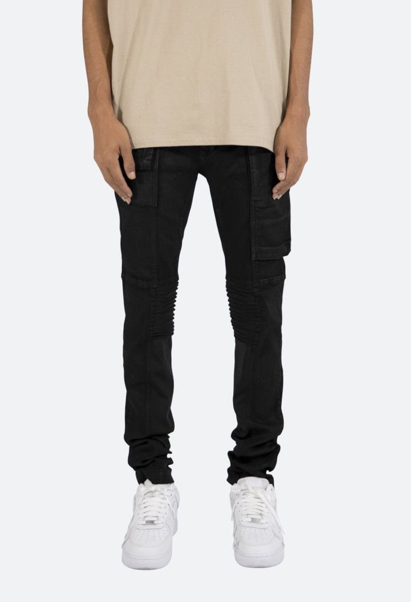 MNML og MNML M329 BLACKWAX CARGO MOTO BIKER DENIM [rick memphis] Size US 31 - 4 Thumbnail