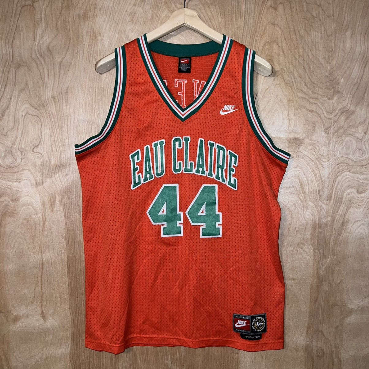 Nike × Vintage VINTAGE 1999 NIKE JERMAINE O’NEAL EAU CLAIRE JERSEY Size US XL / EU 56 / 4 - 1 Thumbnail