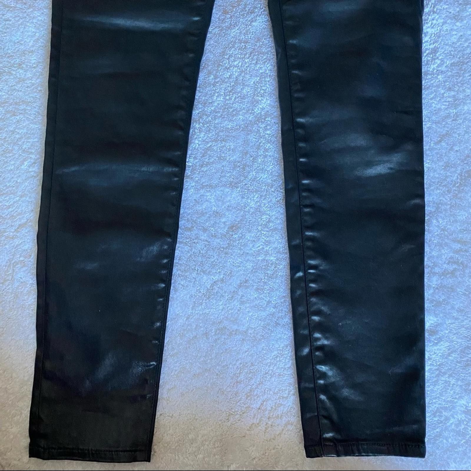 AG Adriano Goldschmied Adriano Goldschmied ‘The Legging’ Ankle Black Coated Jeans Size 26" / US 2 / IT 38 - 8 Thumbnail