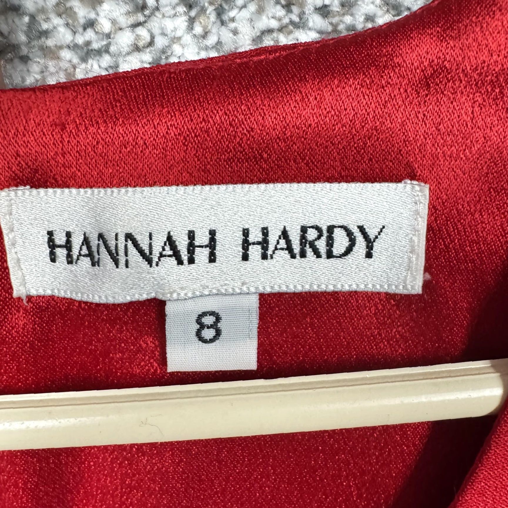 Vintage VINTAGE Hannah Hardy Dress Shirt Women 8 Red Sleeveless Cocktail Party/Wedding/Valentines Satin Center Front Panel Size M / US 6-8 / IT 42-44 - 4 Thumbnail