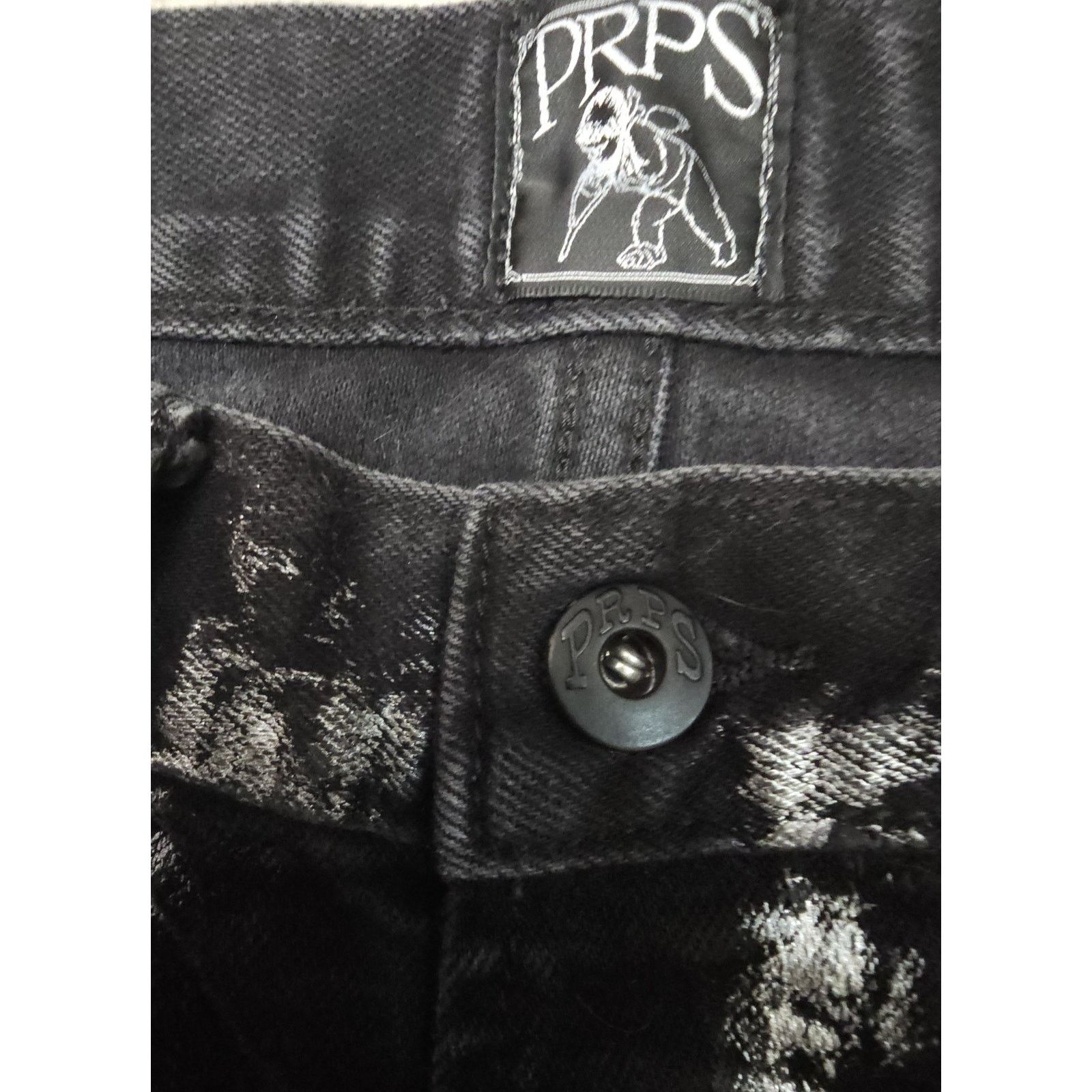 Prps Prps Men's Jeans Denim Black White Painted Splatter 32 Size US 32 / EU 48 - 6 Thumbnail