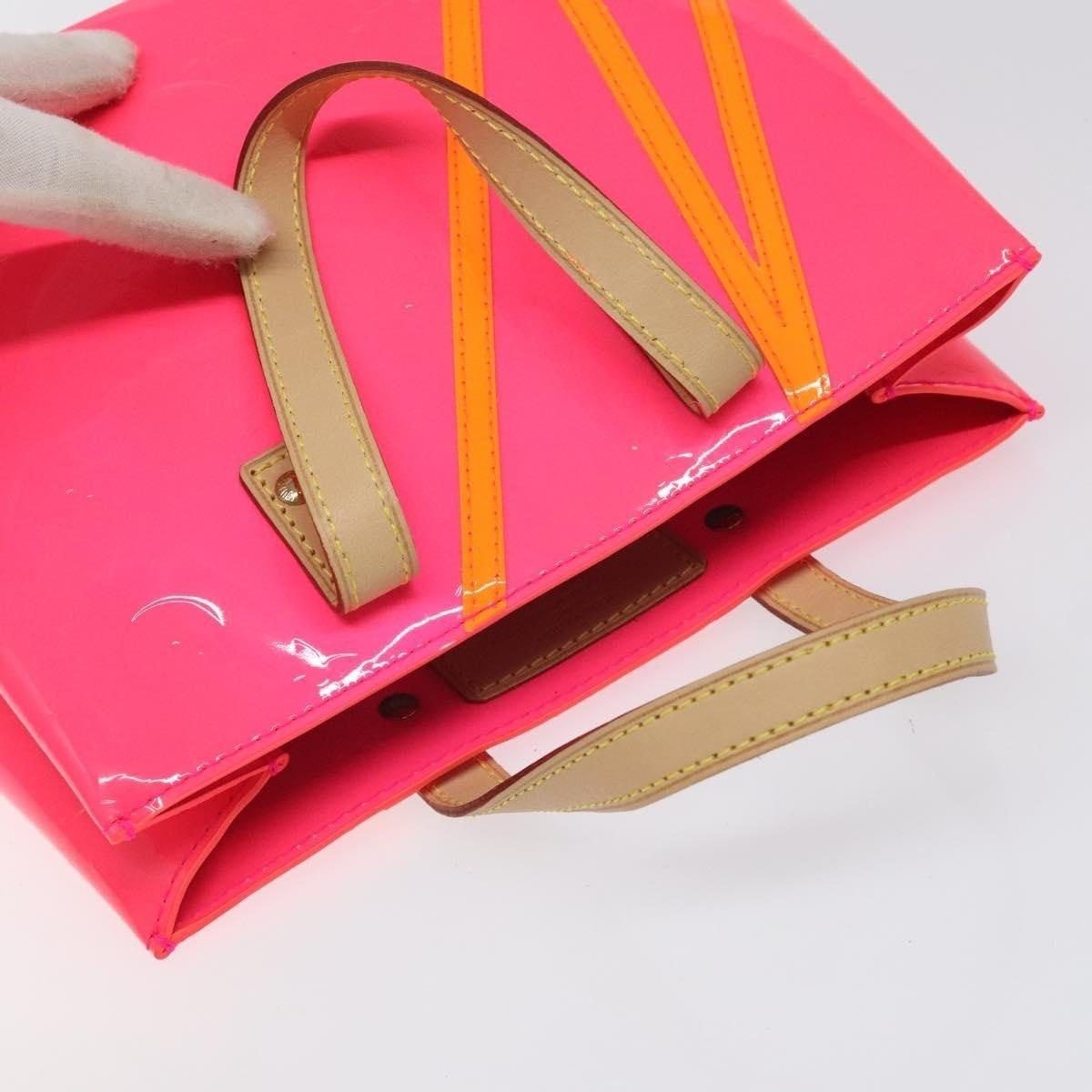 Louis Vuitton Louis Vuitton Monogram Vernis Fluo Reade PM Handbag Red Size ONE SIZE - 4 Thumbnail