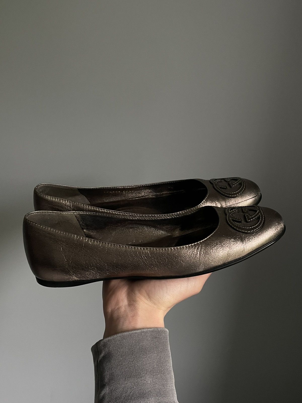 Gucci Vintage Gucci GG Logo Ballet Flats Size US 7.5 / IT 37.5 - 3 Thumbnail