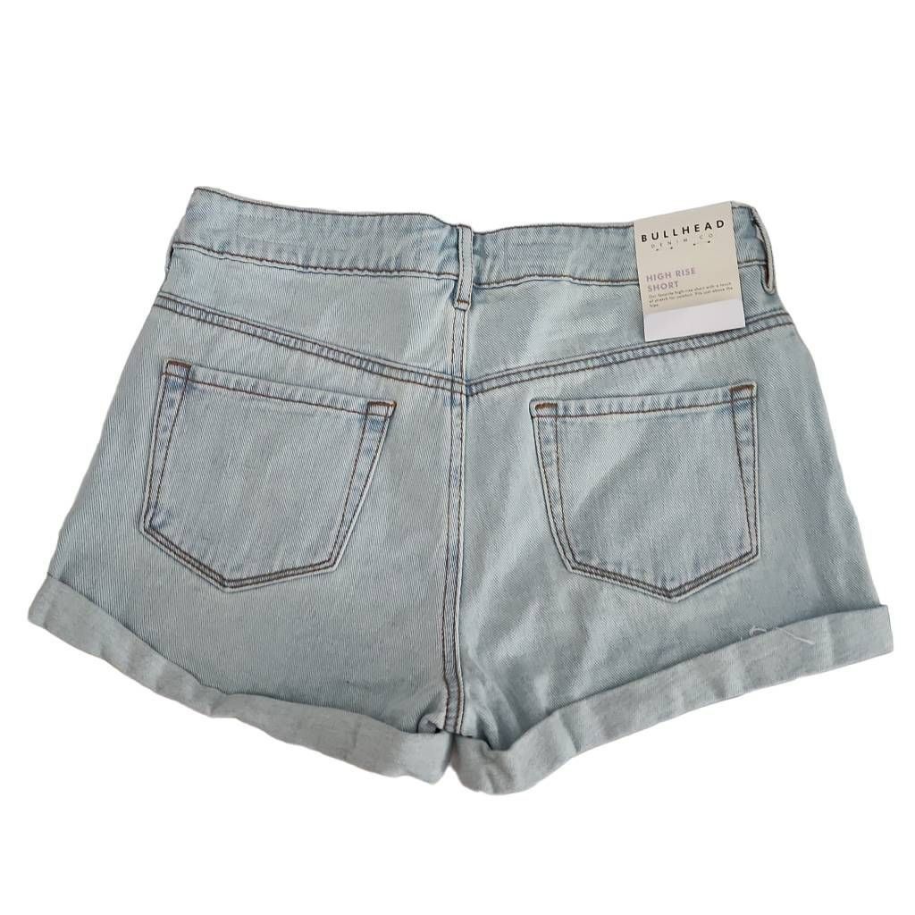 Bullhead Denim Co. Bullhead Denim Women's Size 9 Blue Button Front High Rise Sh Size 30" / US 8 / IT 44 - 2 Thumbnail