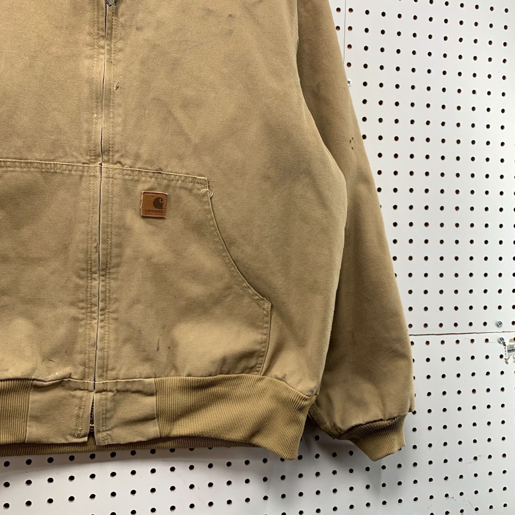 Carhartt VINTAGE Carhartt Jacket Mens Large Brown Duck Canvas Workwear Hooded Lined Size US L / EU 52-54 / 3 - 6 Thumbnail