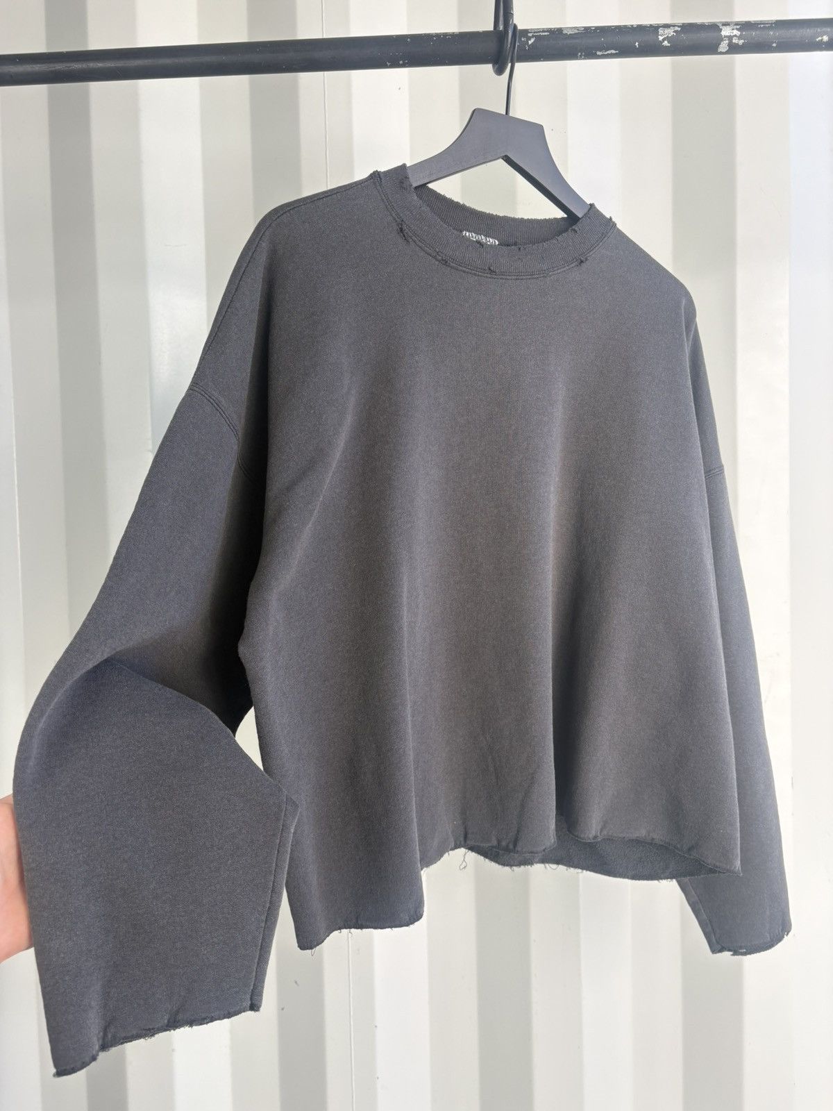 Vintage Thrashed Cutoff Boxy Distressed Faded Sweater Grunge Band Size US XL / EU 56 / 4 - 5 Thumbnail