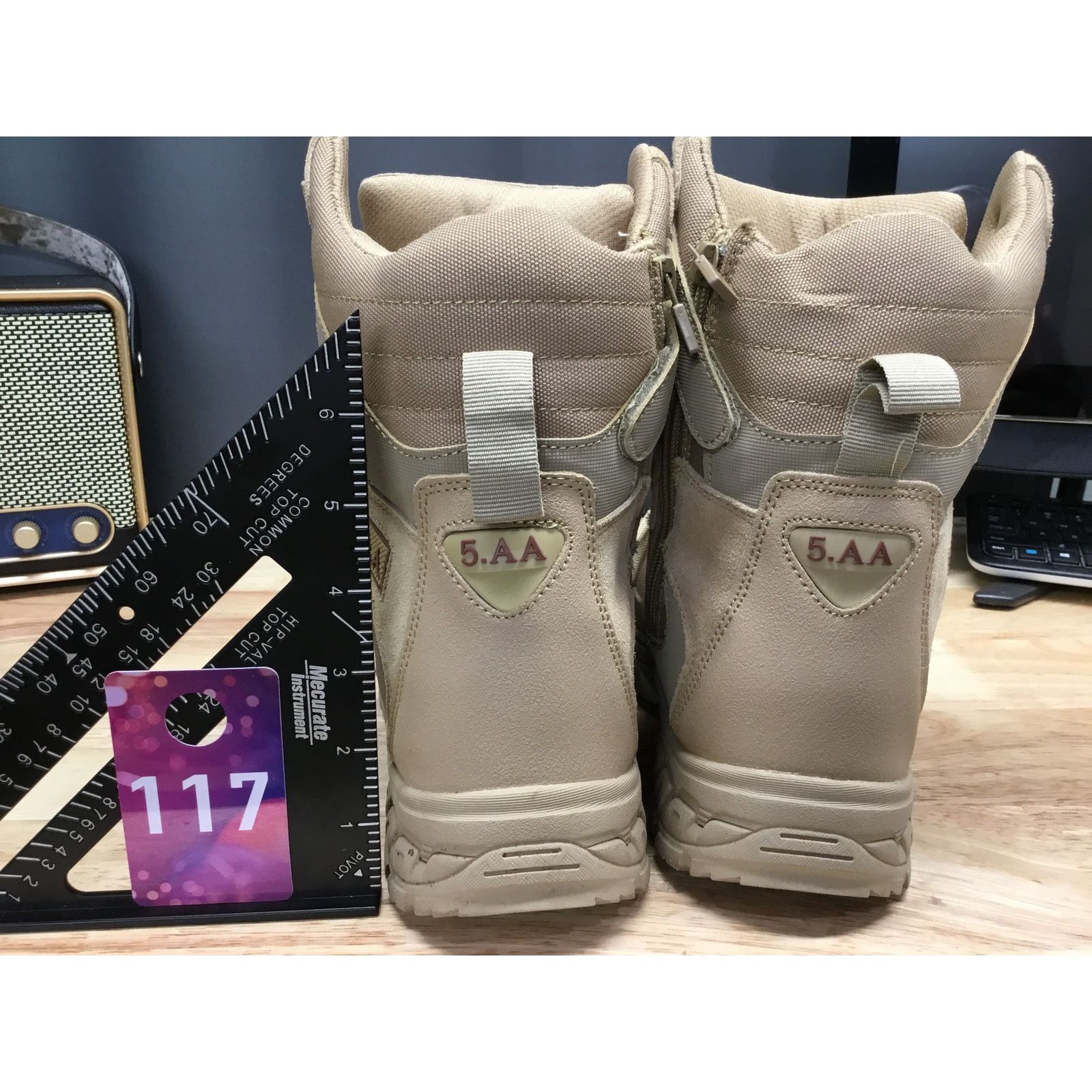 Other Unzhuo Make 5.11 Beige Leather Ankle Tactical Boots Mens 6.5 Size US 6.5 / EU 39-40 - 3 Thumbnail