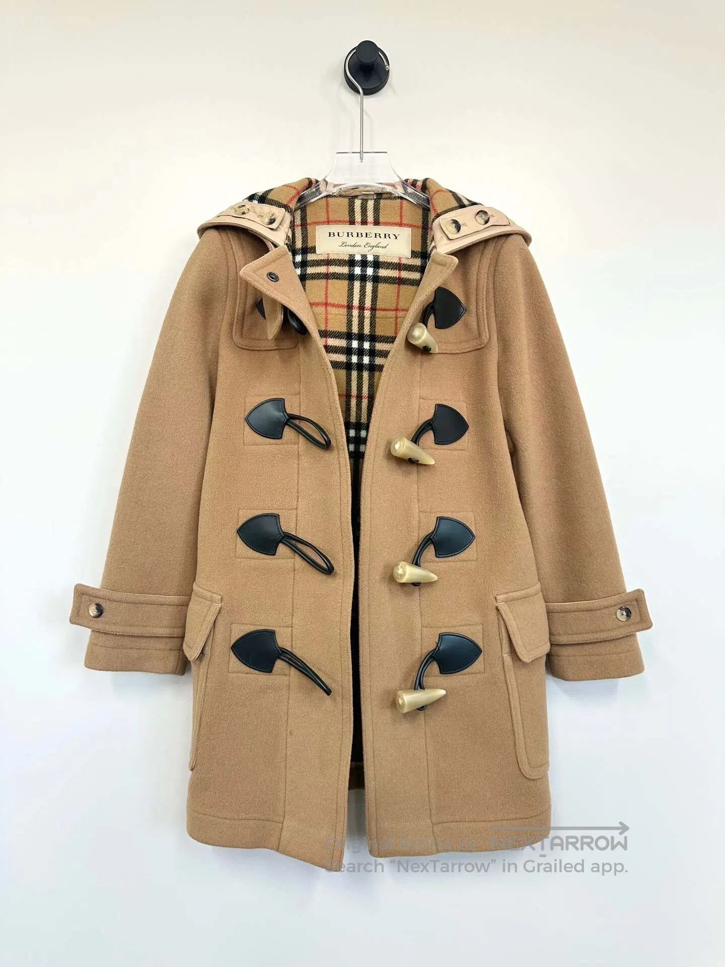 Burberry Burberry Brown Lined Plaid Horn Button Fleece Coat| Size XXL / US 16-18 / IT 52-54 - 1 Thumbnail