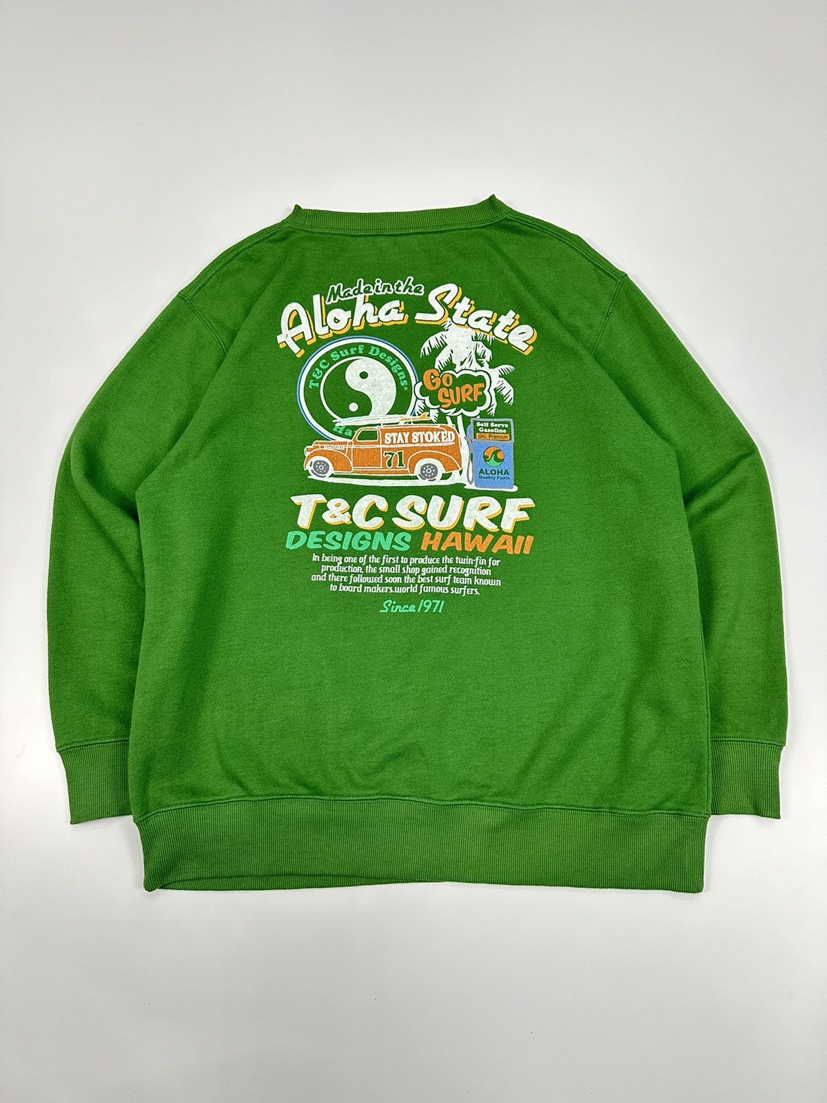 Sun Surf Vintage 90sT&C Surf Aloha State Crewneck A611 Size US XL / EU 56 / 4 - 1 Thumbnail