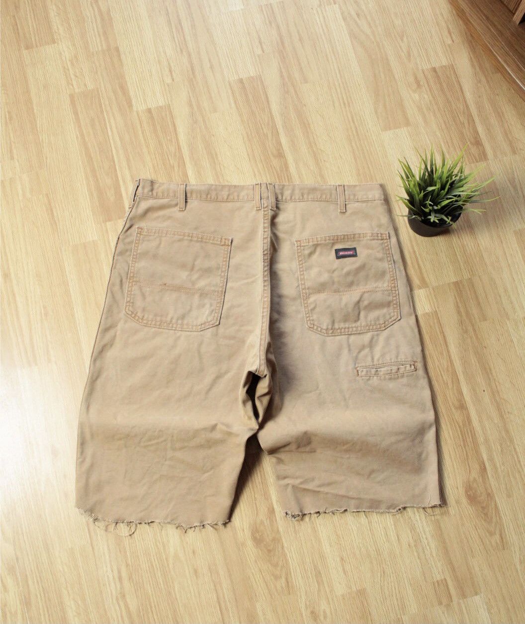 Dickies × Vintage 🔥 Vintage Dickies Work Denim Distressed Baggy Y2K Shorts Size US 36 / EU 52 - 1 Thumbnail