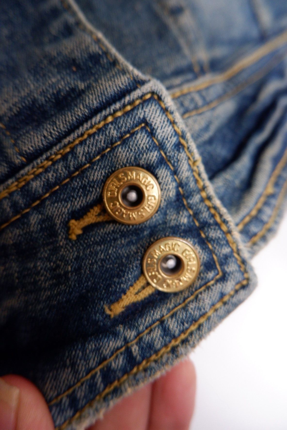 Le Grande Bleu (L.G.B.) Amazing Fur Neck Girls Magic Cropped Denim Jacket Size M / US 6-8 / IT 42-44 - 5 Thumbnail