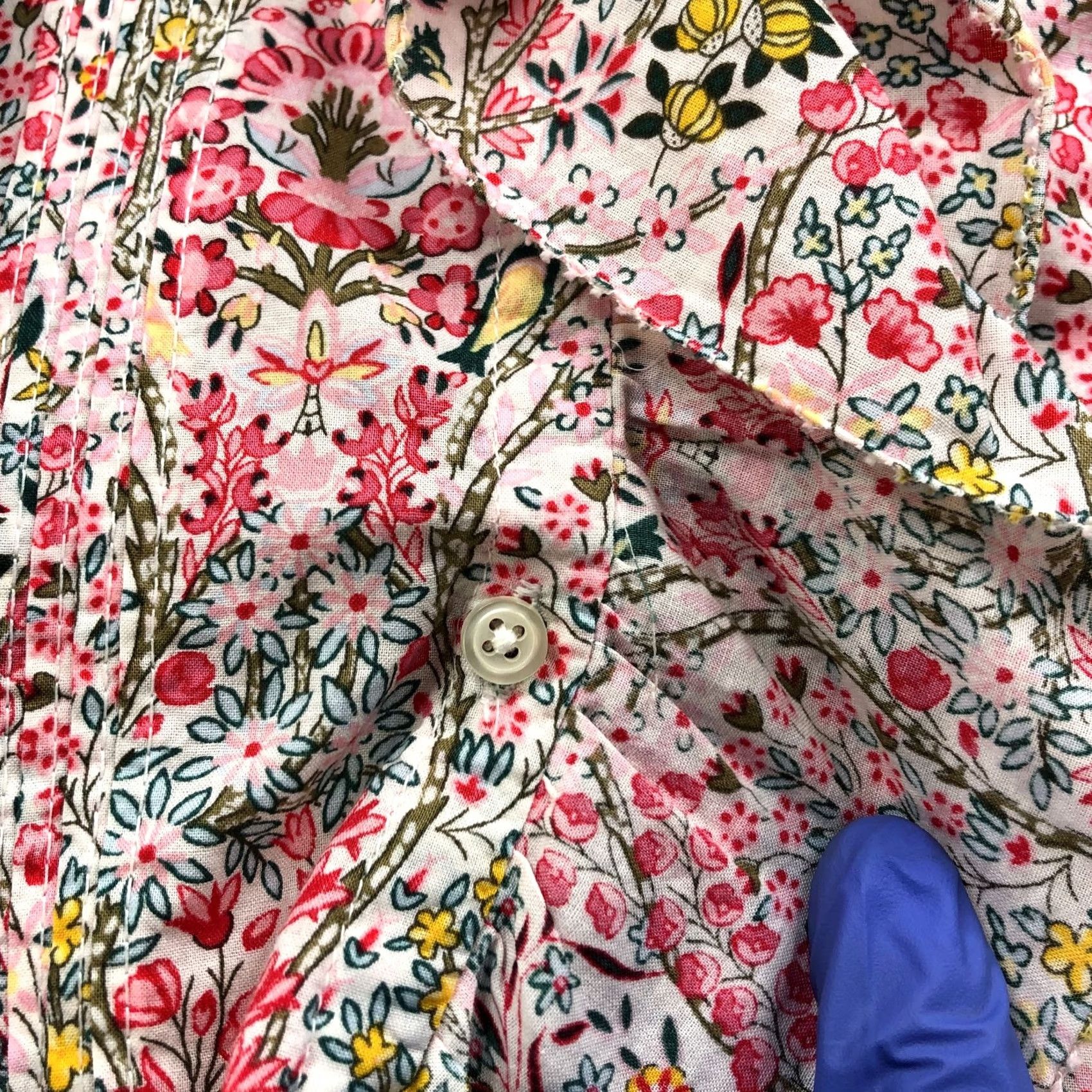 Talbots Talbots Plus 1X Button Long Sleeve Shirt Floral White Size XL / US 12-14 / IT 48-50 - 3 Thumbnail