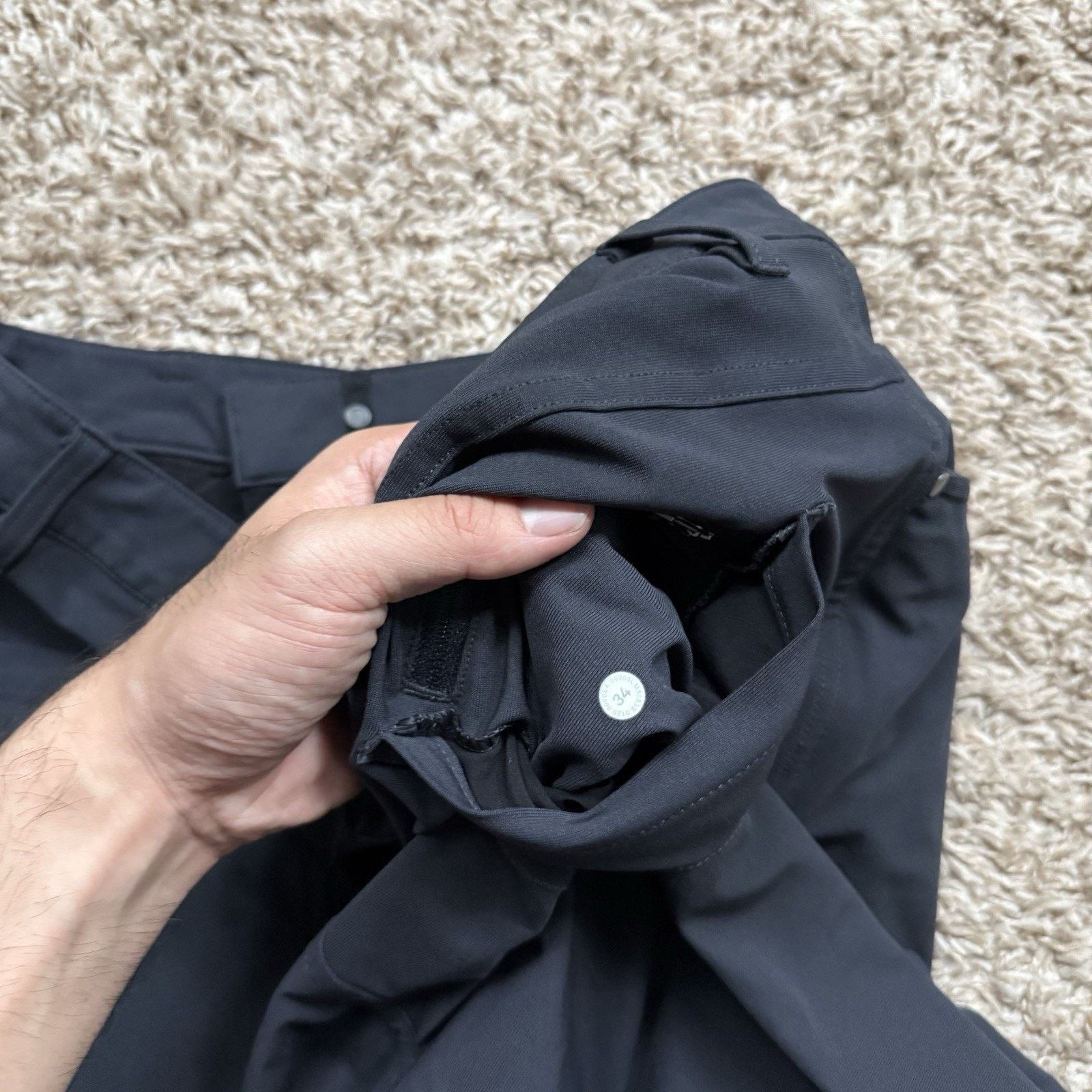 Lululemon LuluLemon ABC 5 Pocket Athletic Pants Black Chino Gym Casual Size US 34 / EU 50 - 5 Thumbnail