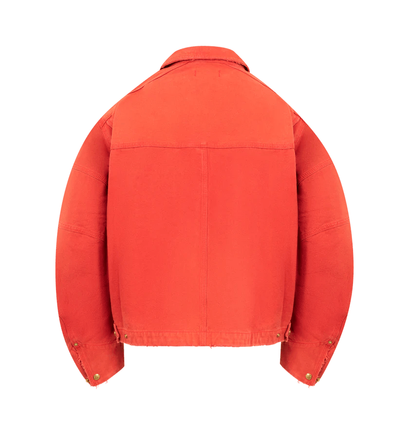 Willy Chavarria o1h1sh11225 Stockton Work Jacket in Red Size US M / EU 48-50 / 2 - 2 Thumbnail