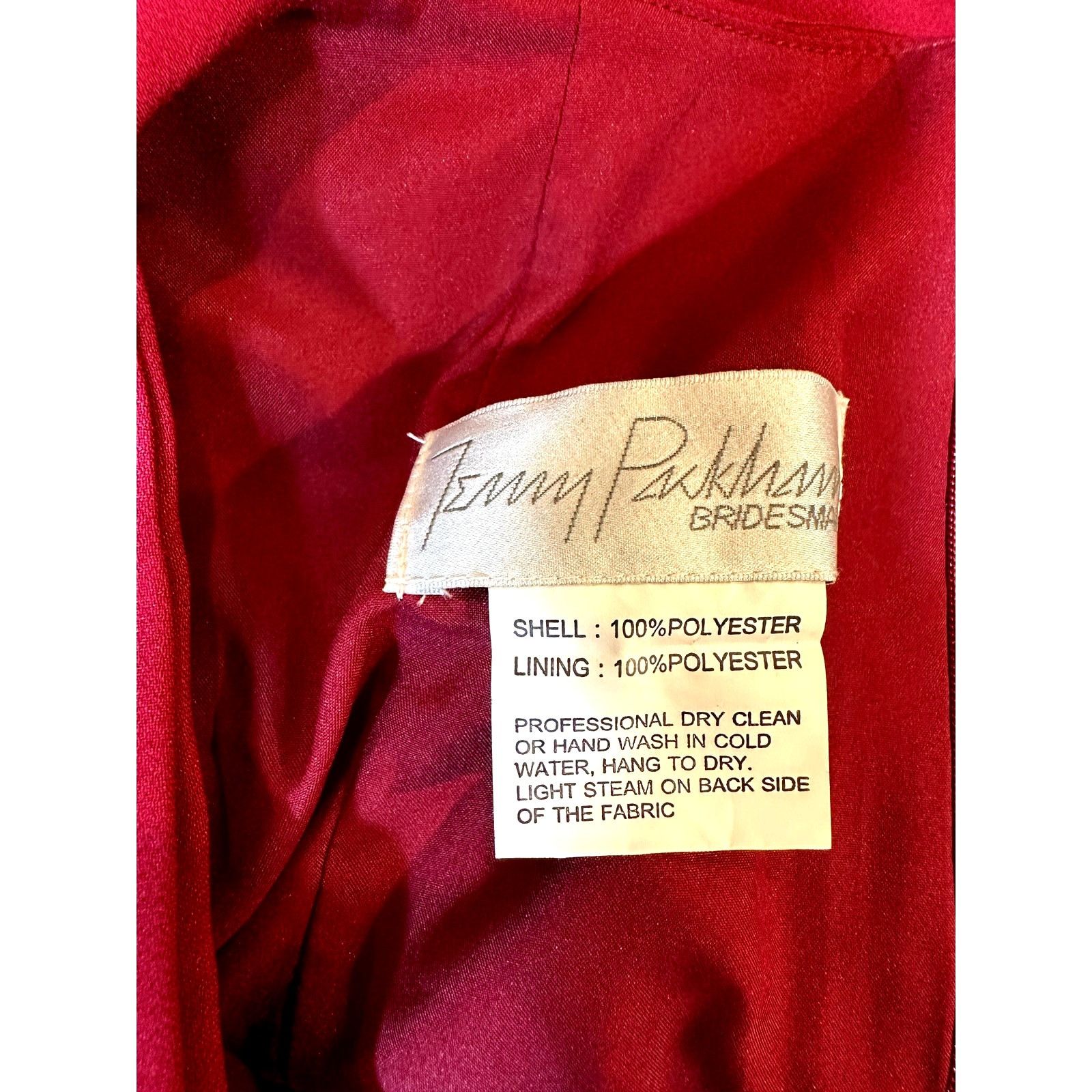 Jenny Packham Jenny Packham V-Neck Crepe Column Gown - Burgundy - size 4 Size S / US 4 / IT 40 - 17 Thumbnail